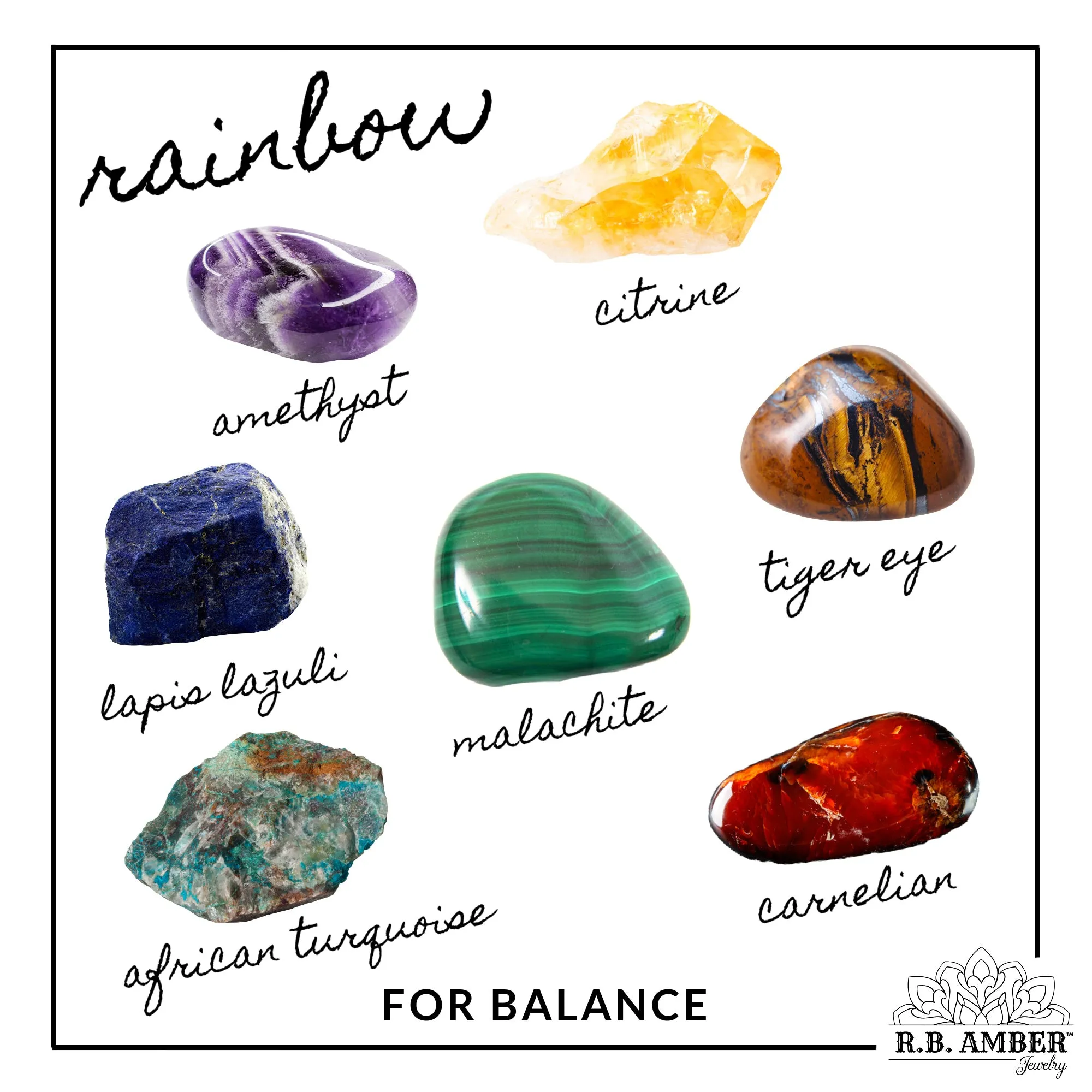 Adults | Rainbow Chakra   Raw Cherry Amber Necklace