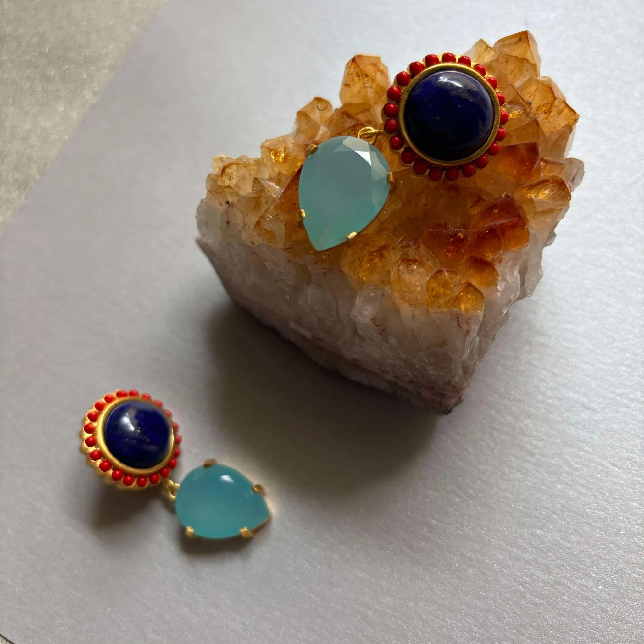 Ameliya Lapis Lazuli Stud Earrings - NEW ADDITION