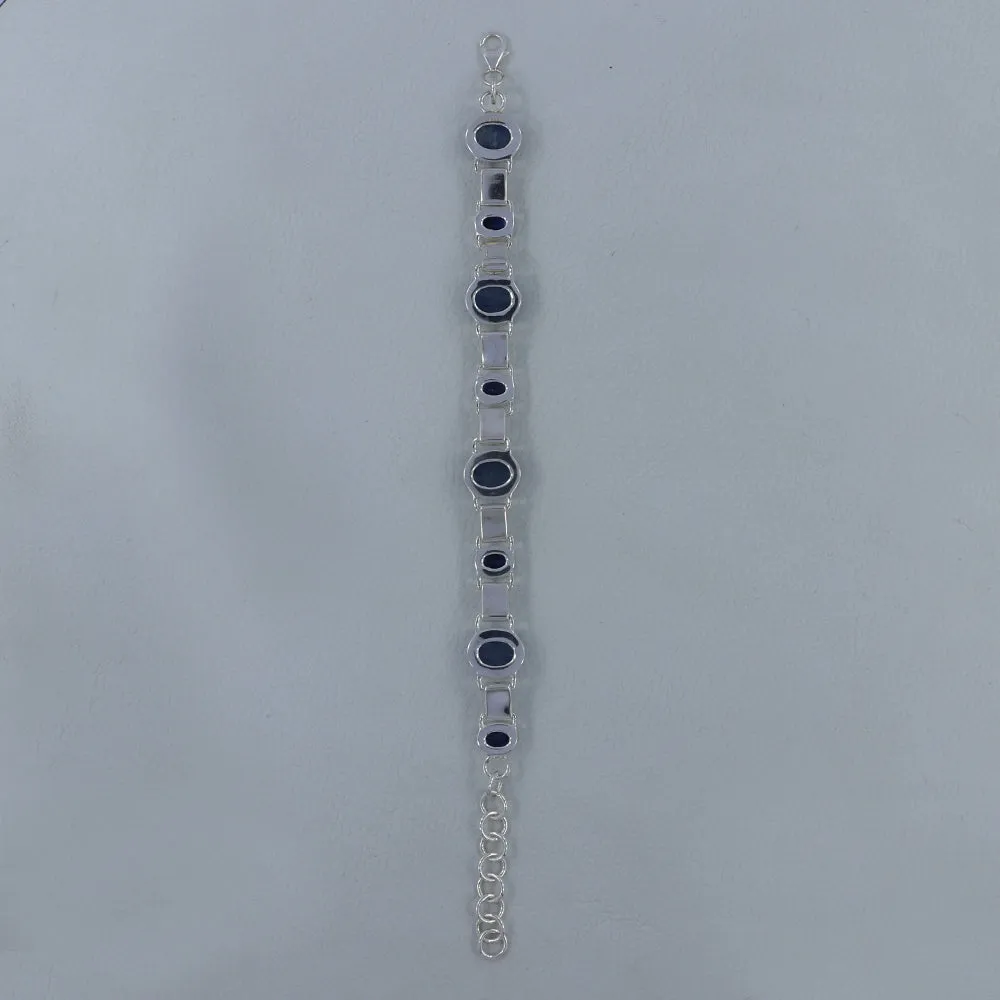 Blue Kyanite Sterling Silver Bracelet