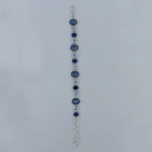 Blue Kyanite Sterling Silver Bracelet