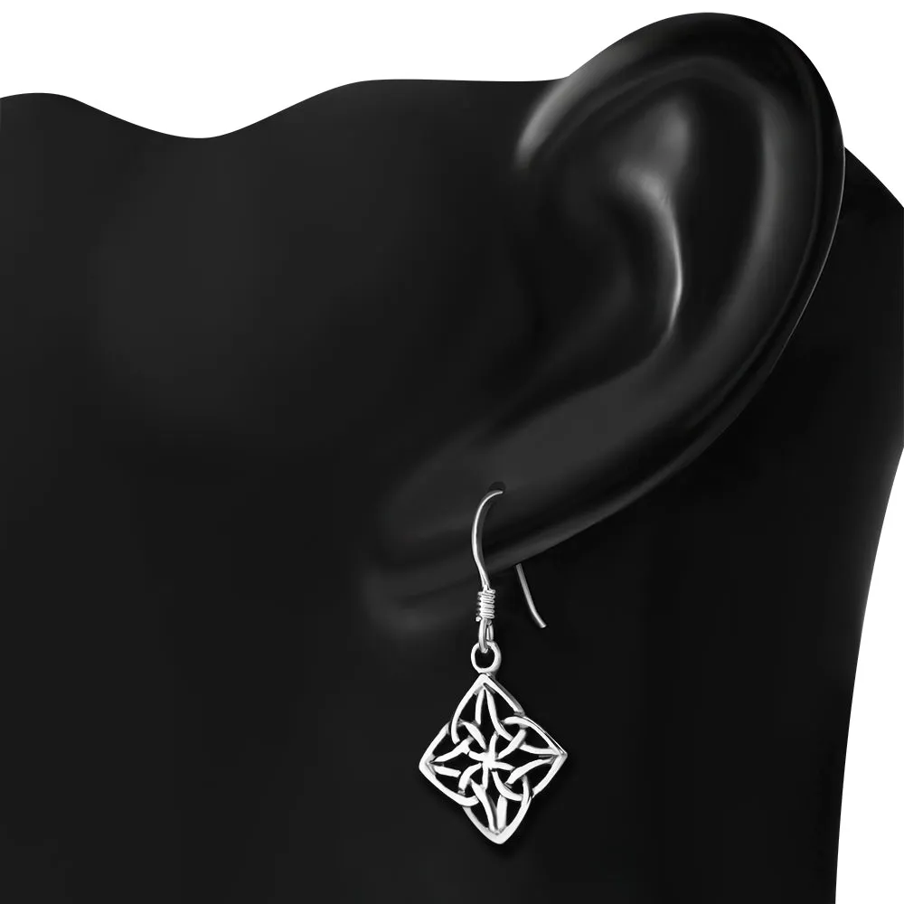 Celtic Plain Solid Sterling Silver Earrings