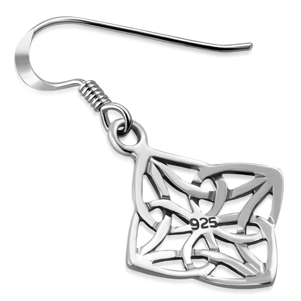 Celtic Plain Solid Sterling Silver Earrings