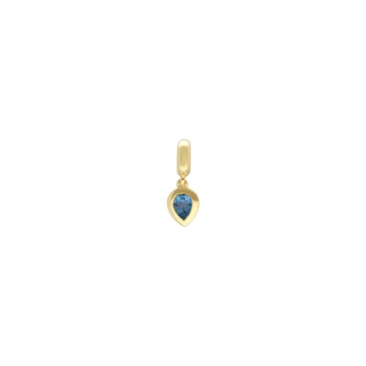 Charm's Collection Achievement Topaze Bleue "Pierre de la renaissance" Argent 925 Plaqué Or Jaune