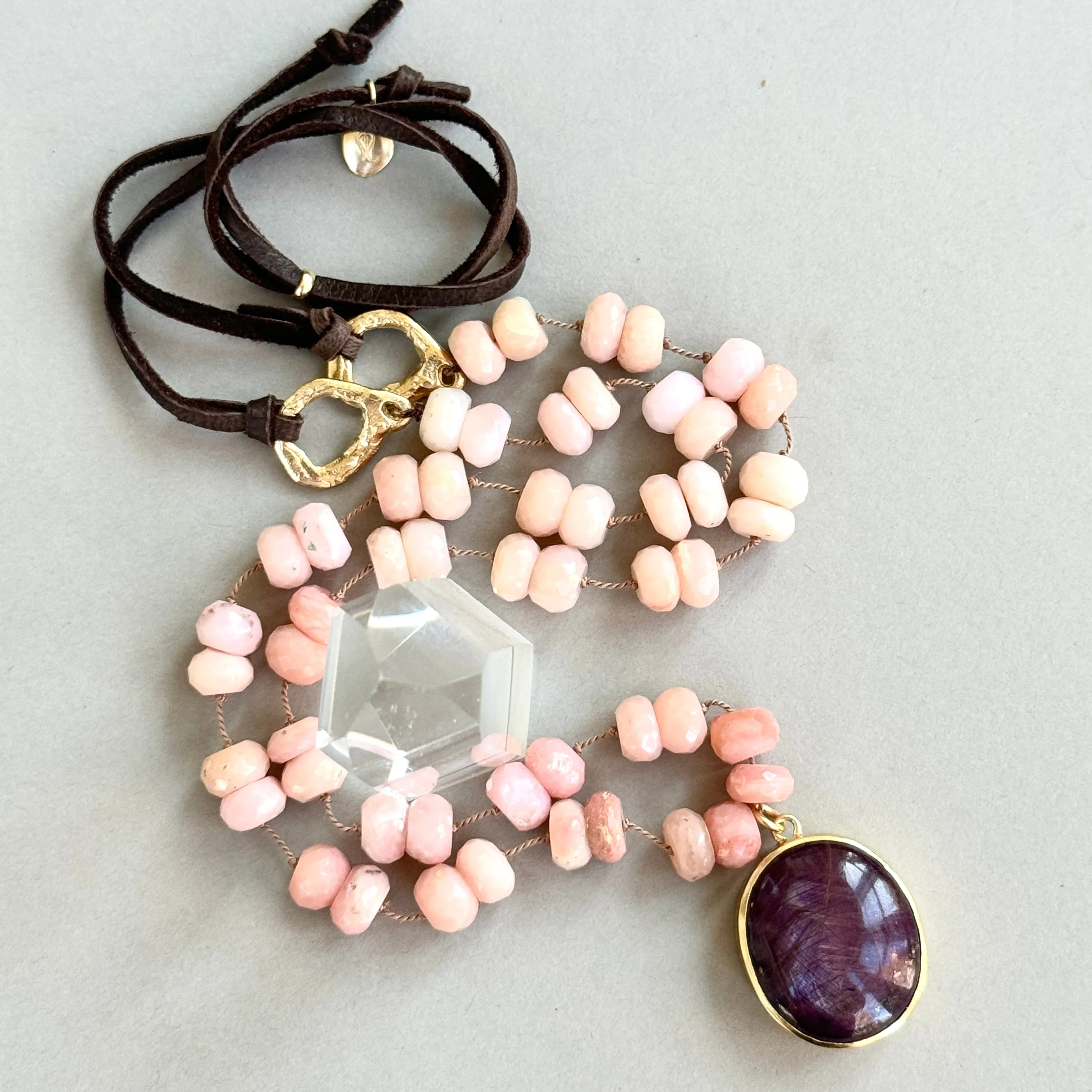Citrine and Pink Opal Love & Light Necklace