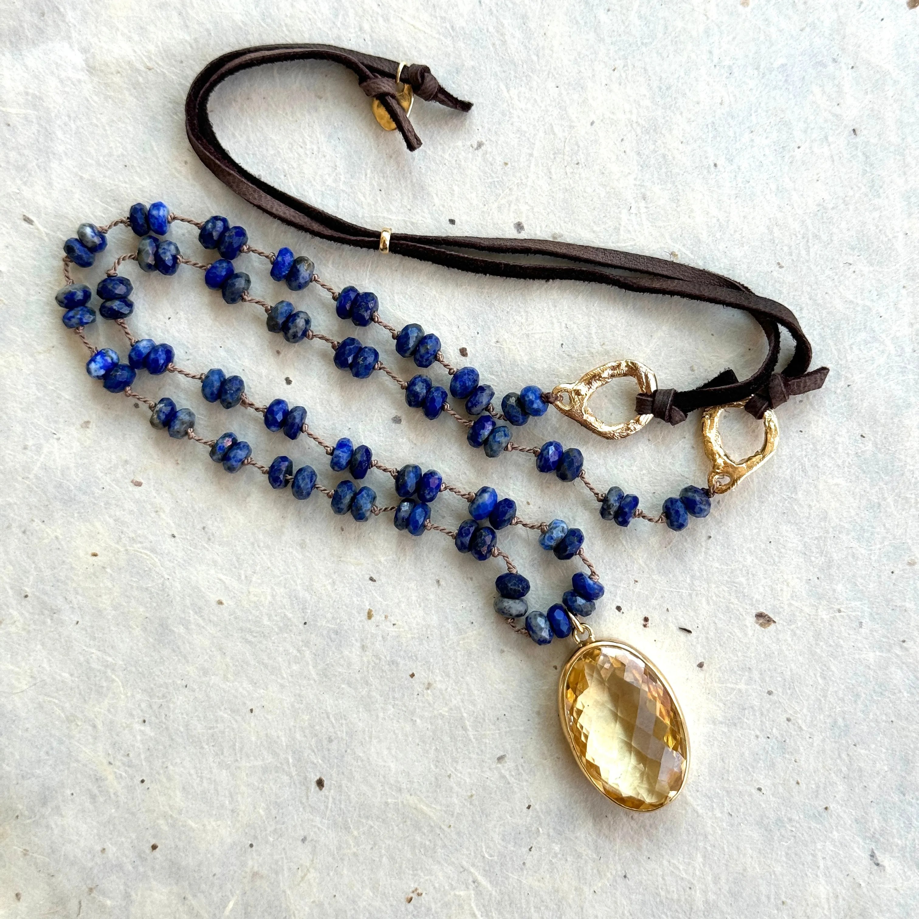 Citrine and Pink Opal Love & Light Necklace