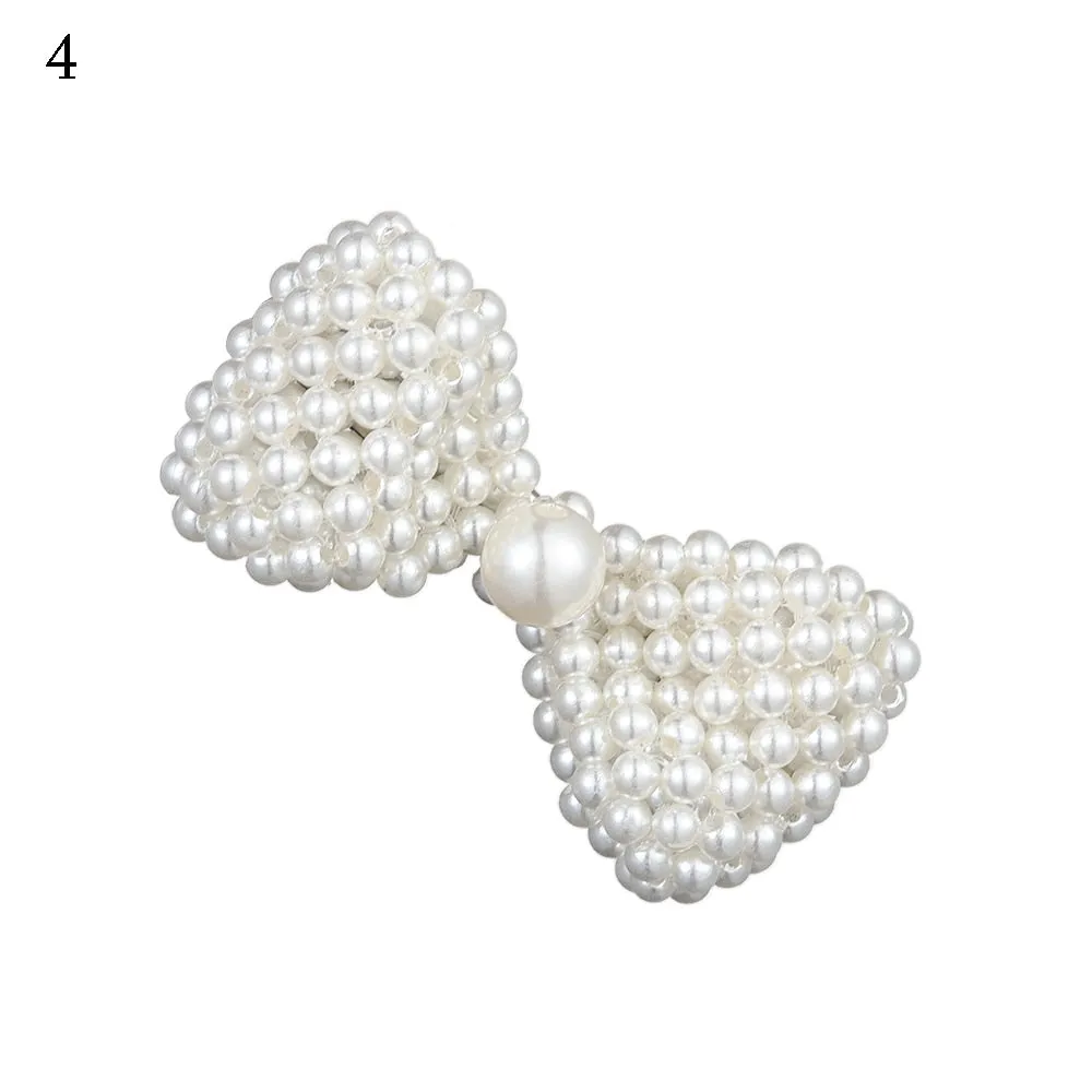 Fashion Pearl Hair Clip for Women Elegant Korean Design Snap Barrette Stick Hairpin Hair Styling Accessories