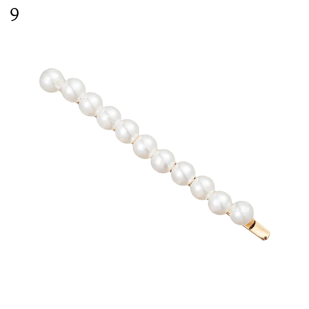 Fashion Pearl Hair Clip for Women Elegant Korean Design Snap Barrette Stick Hairpin Hair Styling Accessories