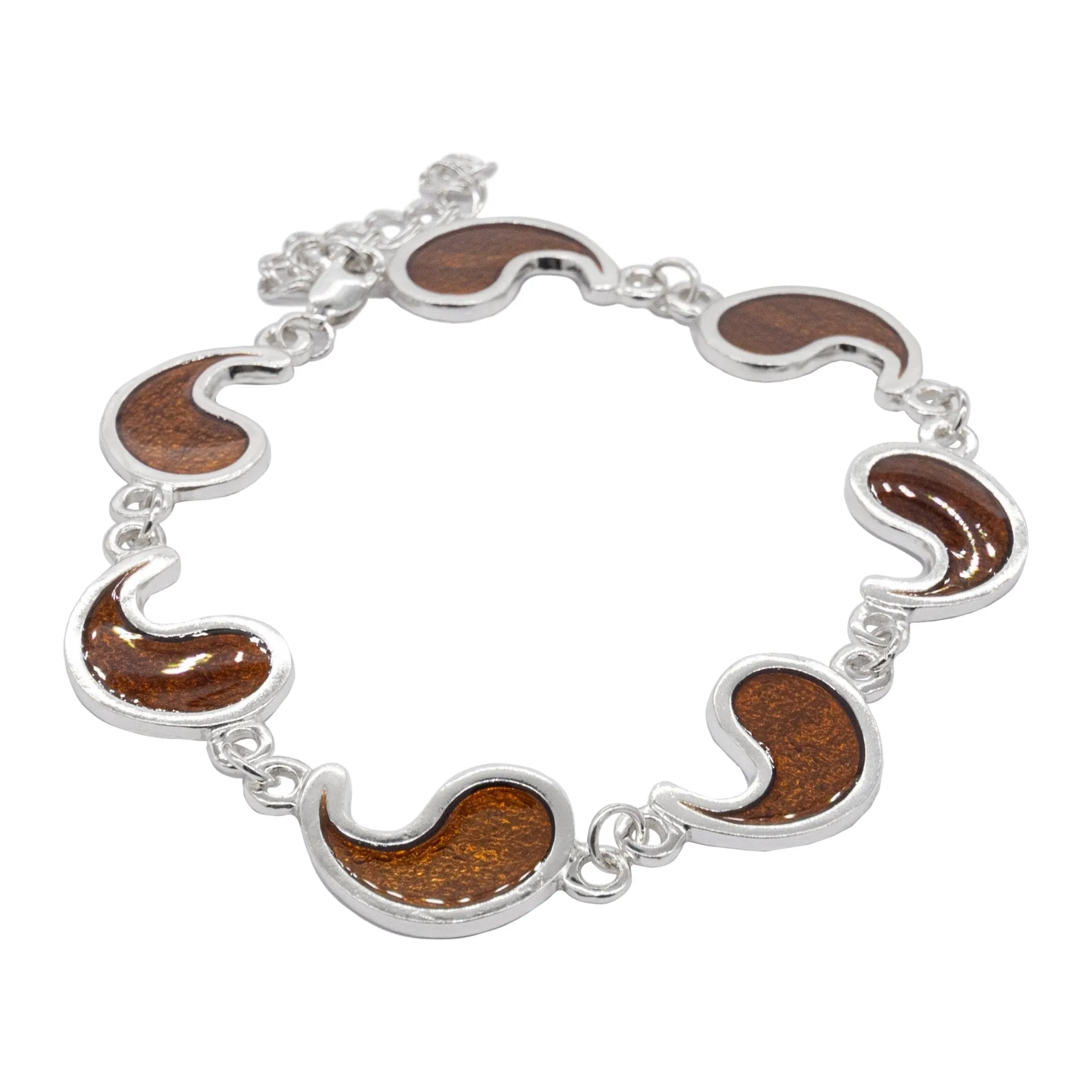 Flame of Tar Valon Ajah Bracelet - Enameled Sterling Silver