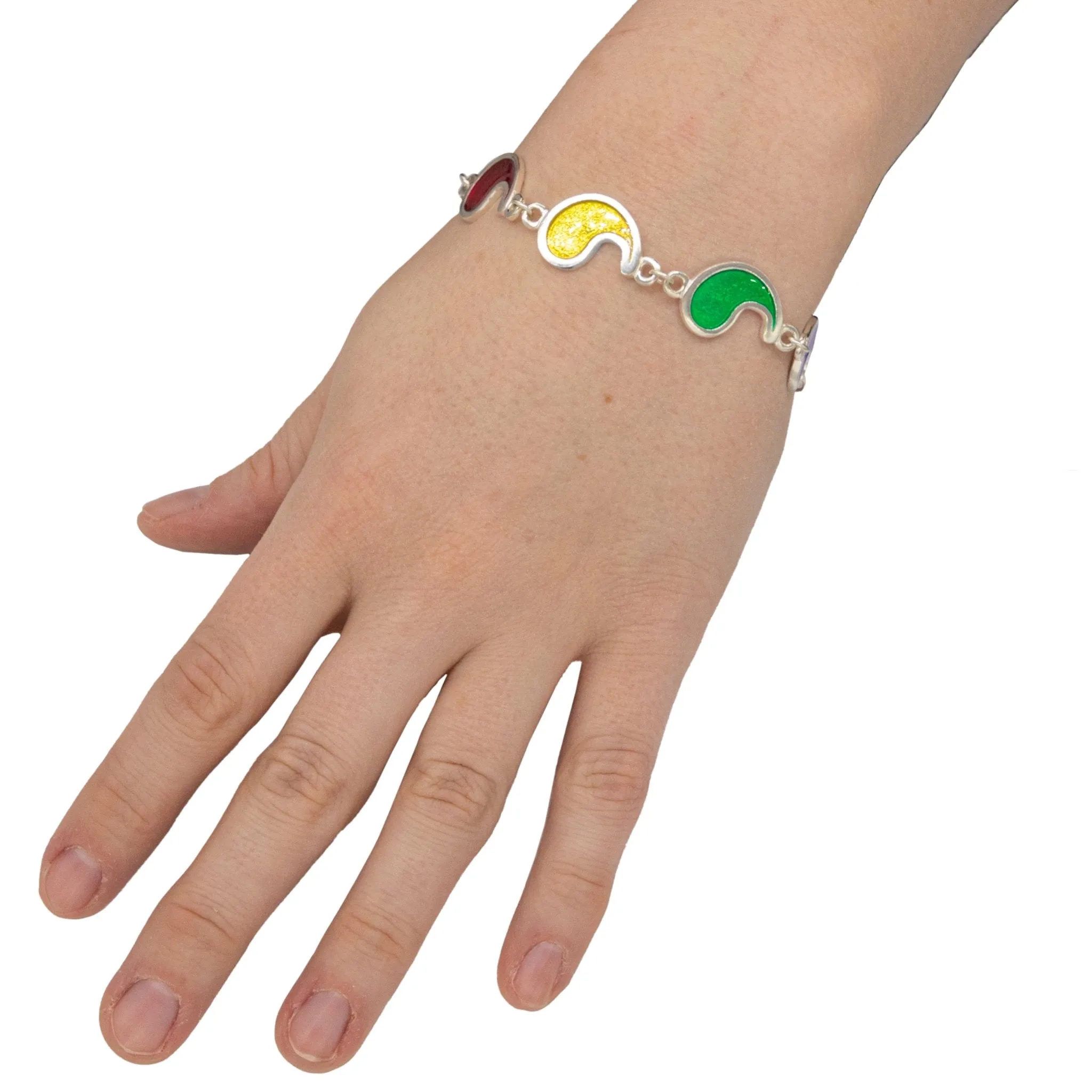 Flame of Tar Valon Ajah Bracelet - Enameled Sterling Silver