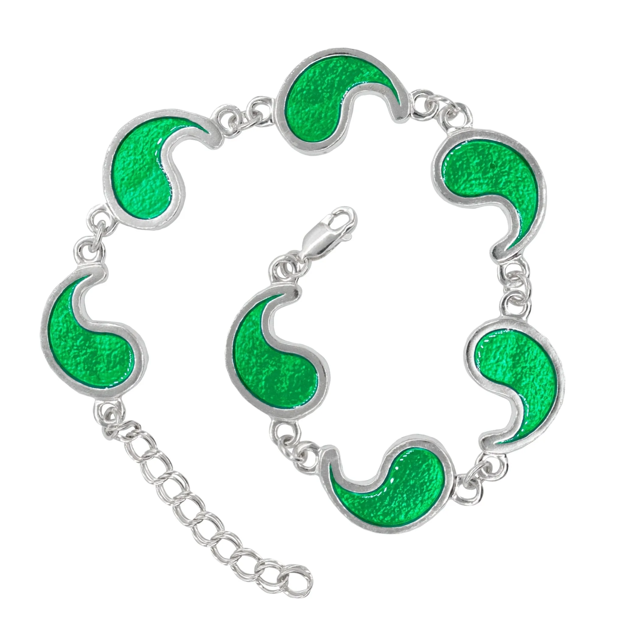 Flame of Tar Valon Ajah Bracelet - Enameled Sterling Silver