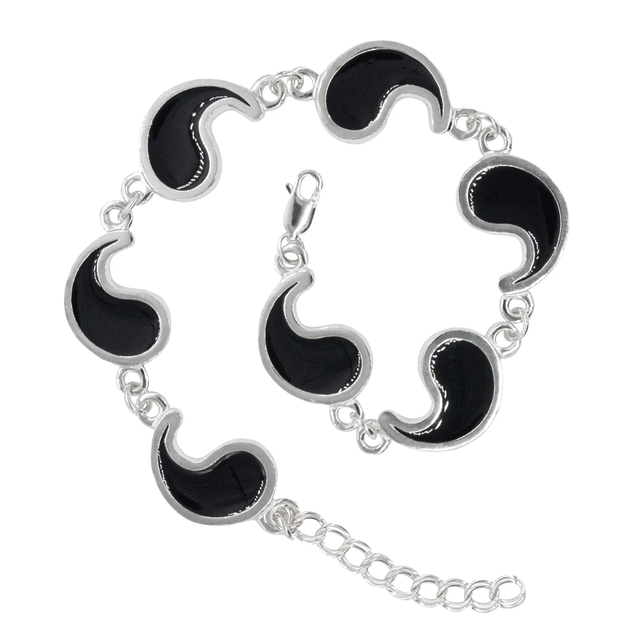 Flame of Tar Valon Ajah Bracelet - Enameled Sterling Silver
