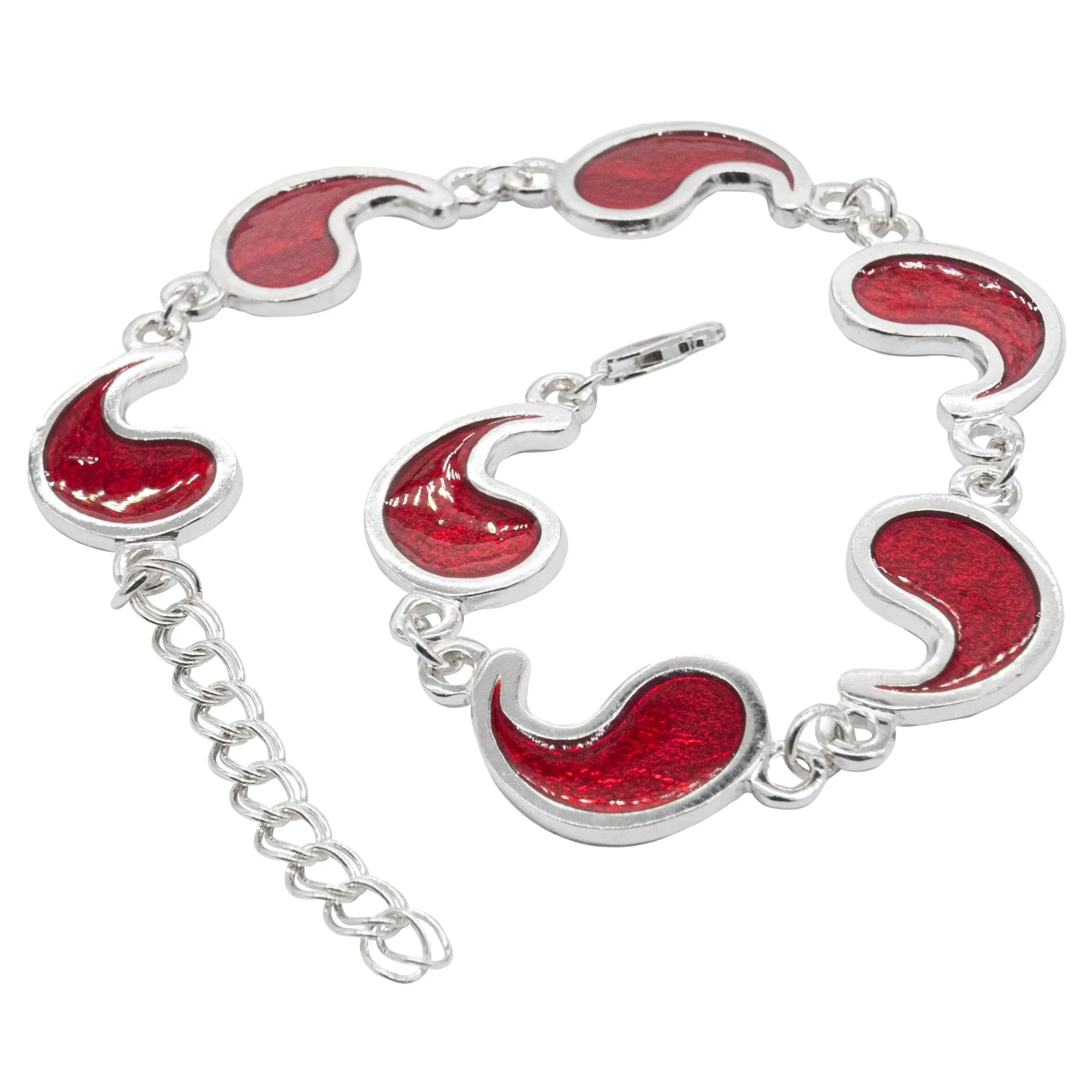 Flame of Tar Valon Ajah Bracelet - Enameled Sterling Silver