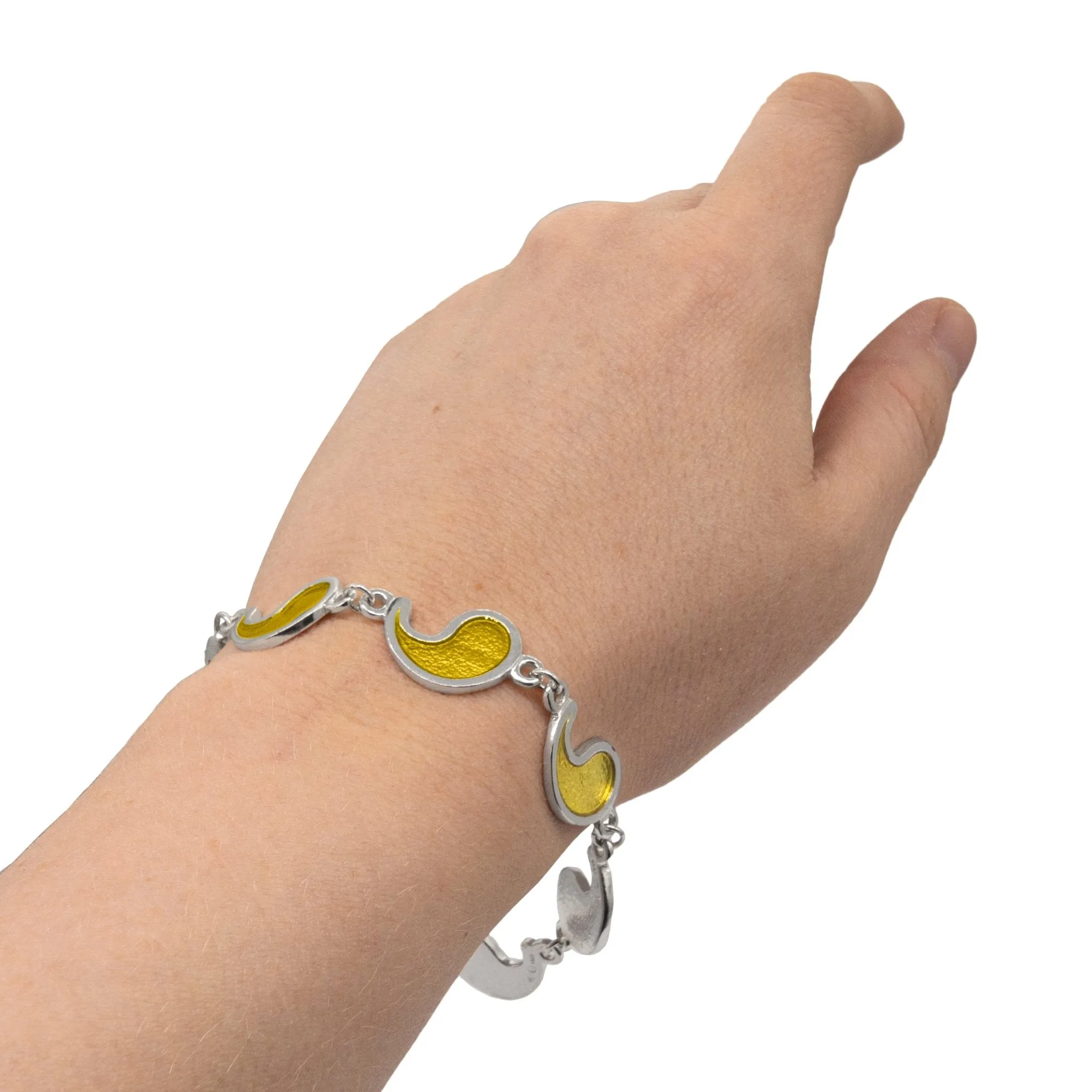 Flame of Tar Valon Ajah Bracelet - Enameled Sterling Silver