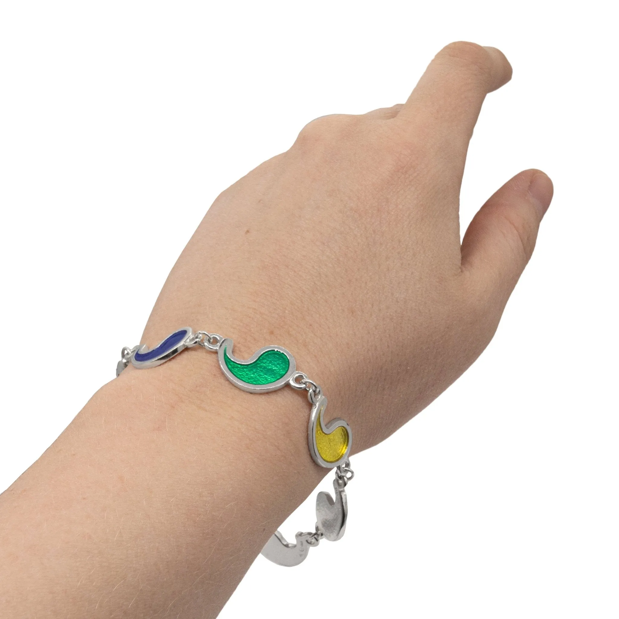 Flame of Tar Valon Ajah Bracelet - Enameled Sterling Silver