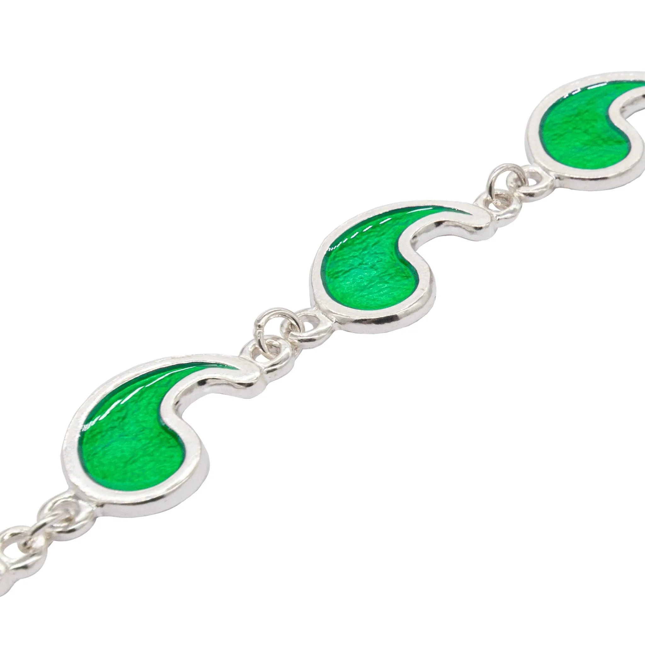 Flame of Tar Valon Ajah Bracelet - Enameled Sterling Silver