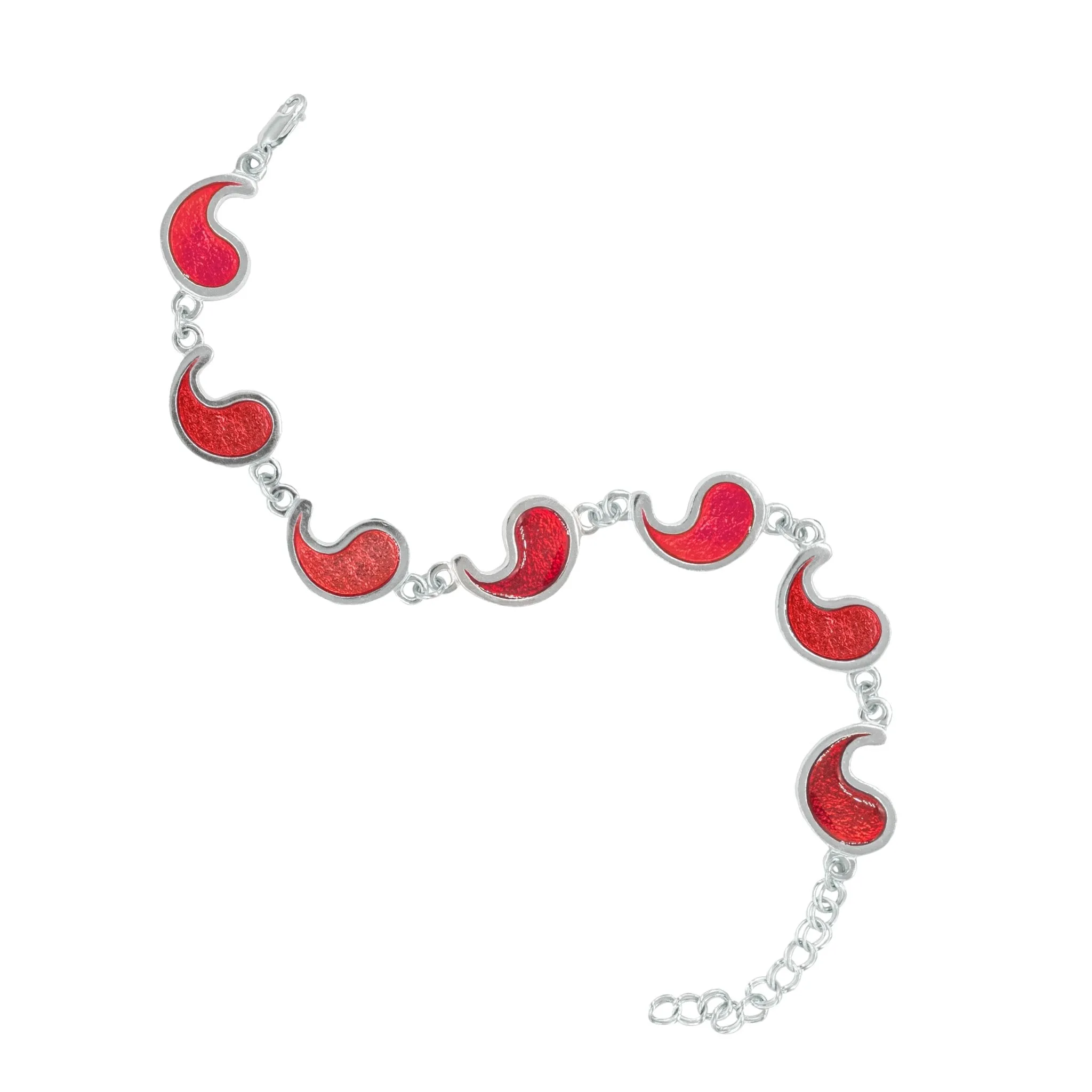 Flame of Tar Valon Ajah Bracelet - Enameled Sterling Silver