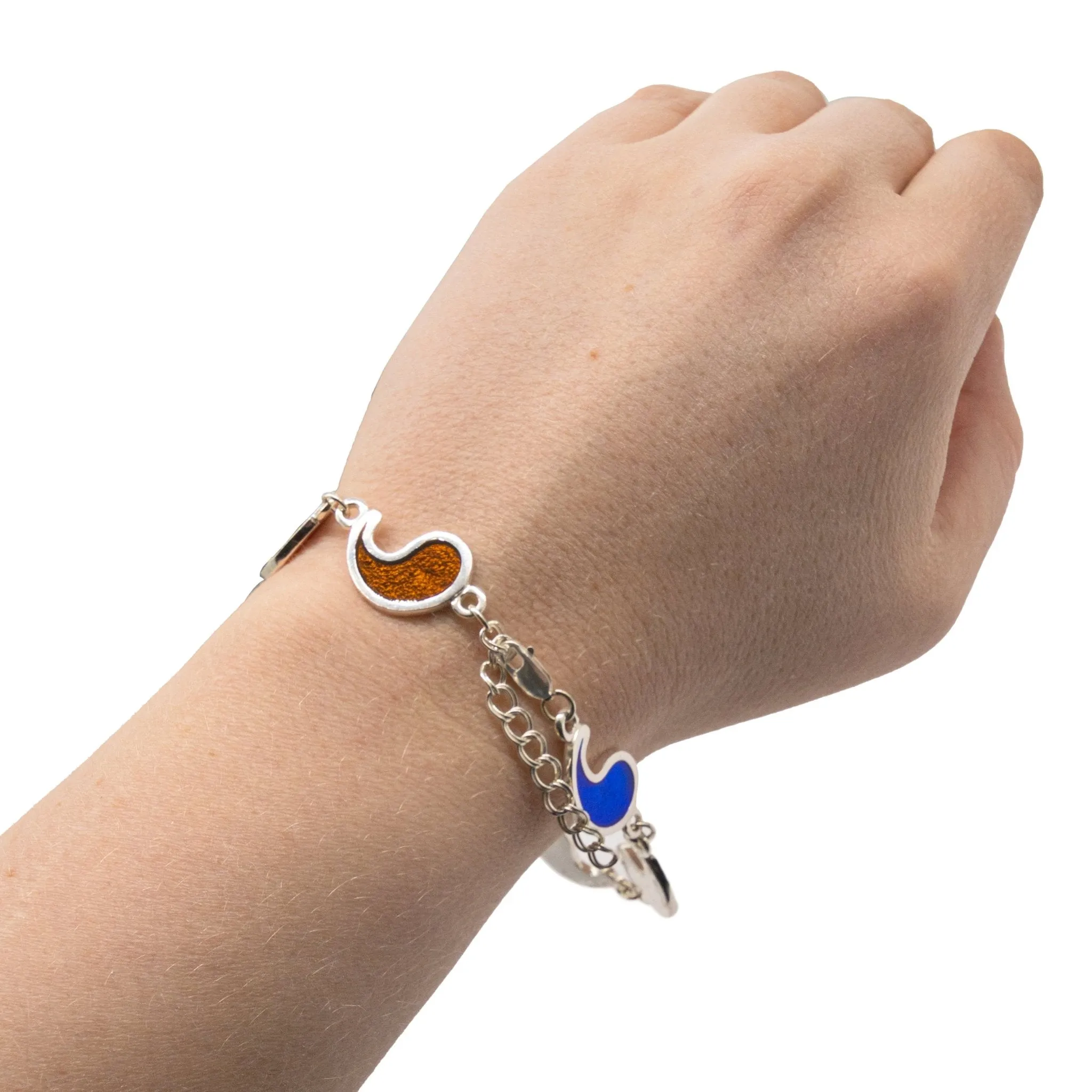 Flame of Tar Valon Ajah Bracelet - Enameled Sterling Silver