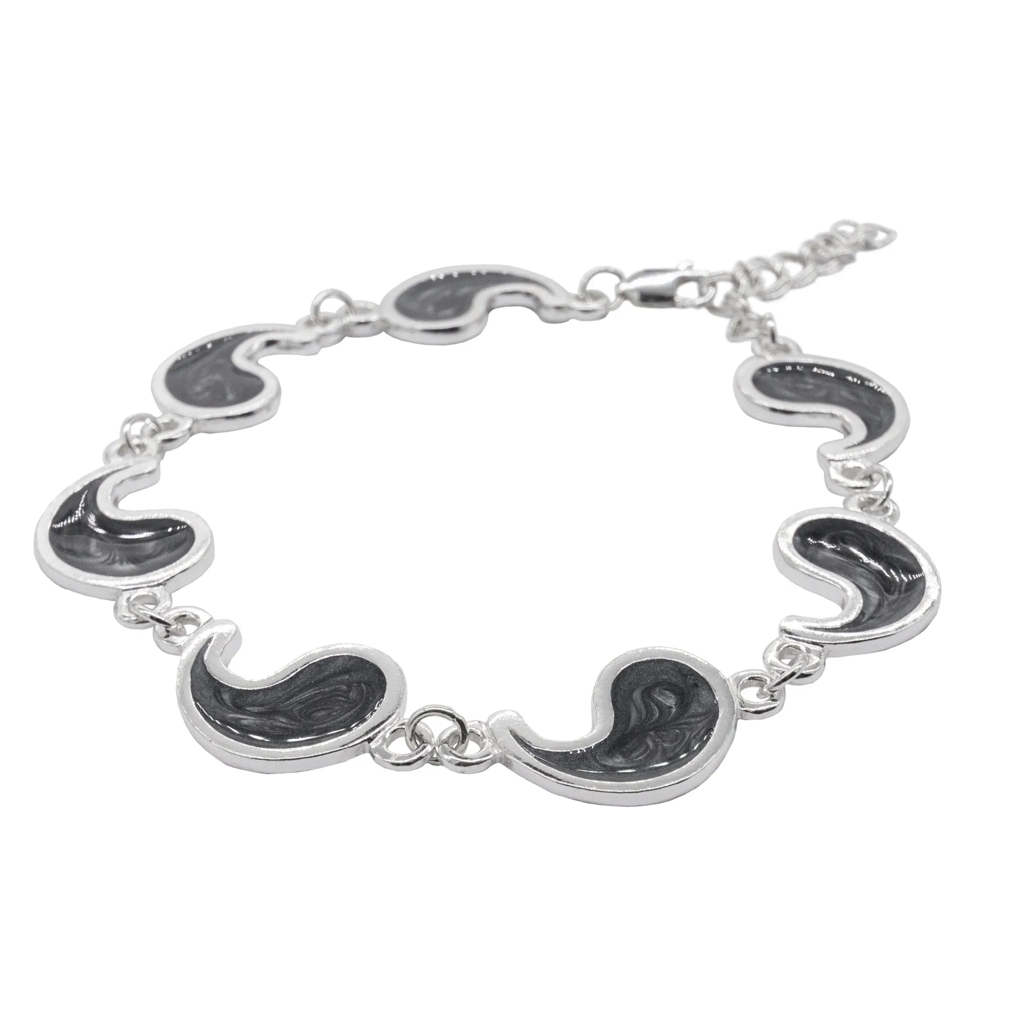 Flame of Tar Valon Ajah Bracelet - Enameled Sterling Silver