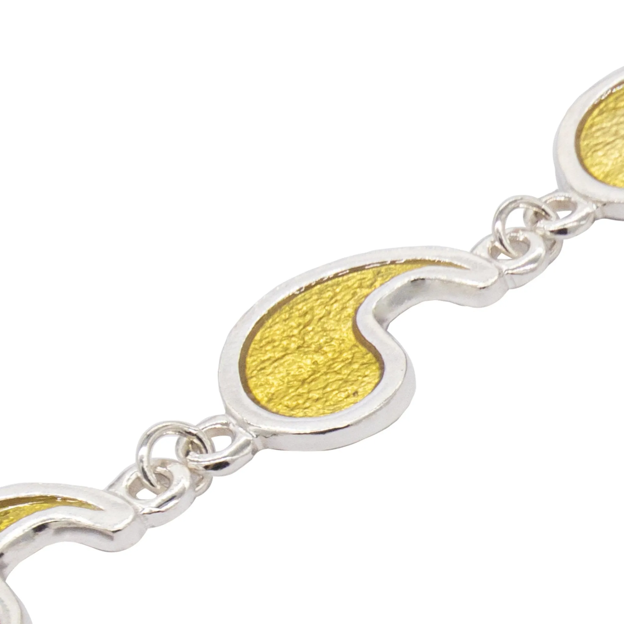 Flame of Tar Valon Ajah Bracelet - Enameled Sterling Silver