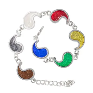 Flame of Tar Valon Ajah Bracelet - Enameled Sterling Silver