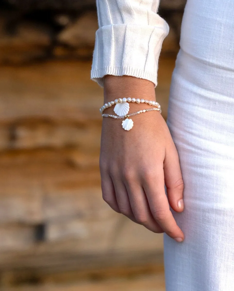 Francesa Mother of Pearl & White Topaz Bracelet