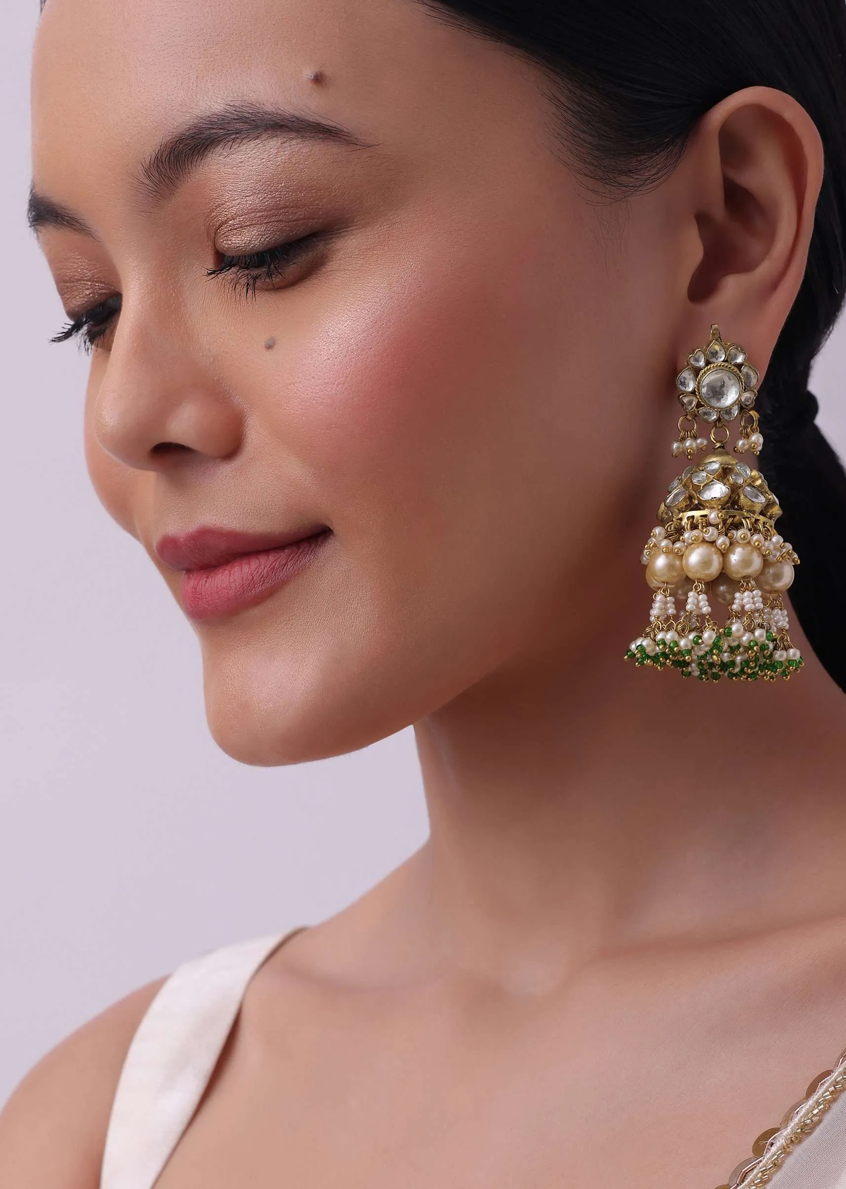 Gold Finish Heavy Bridal Choker And Maang Tikka Set