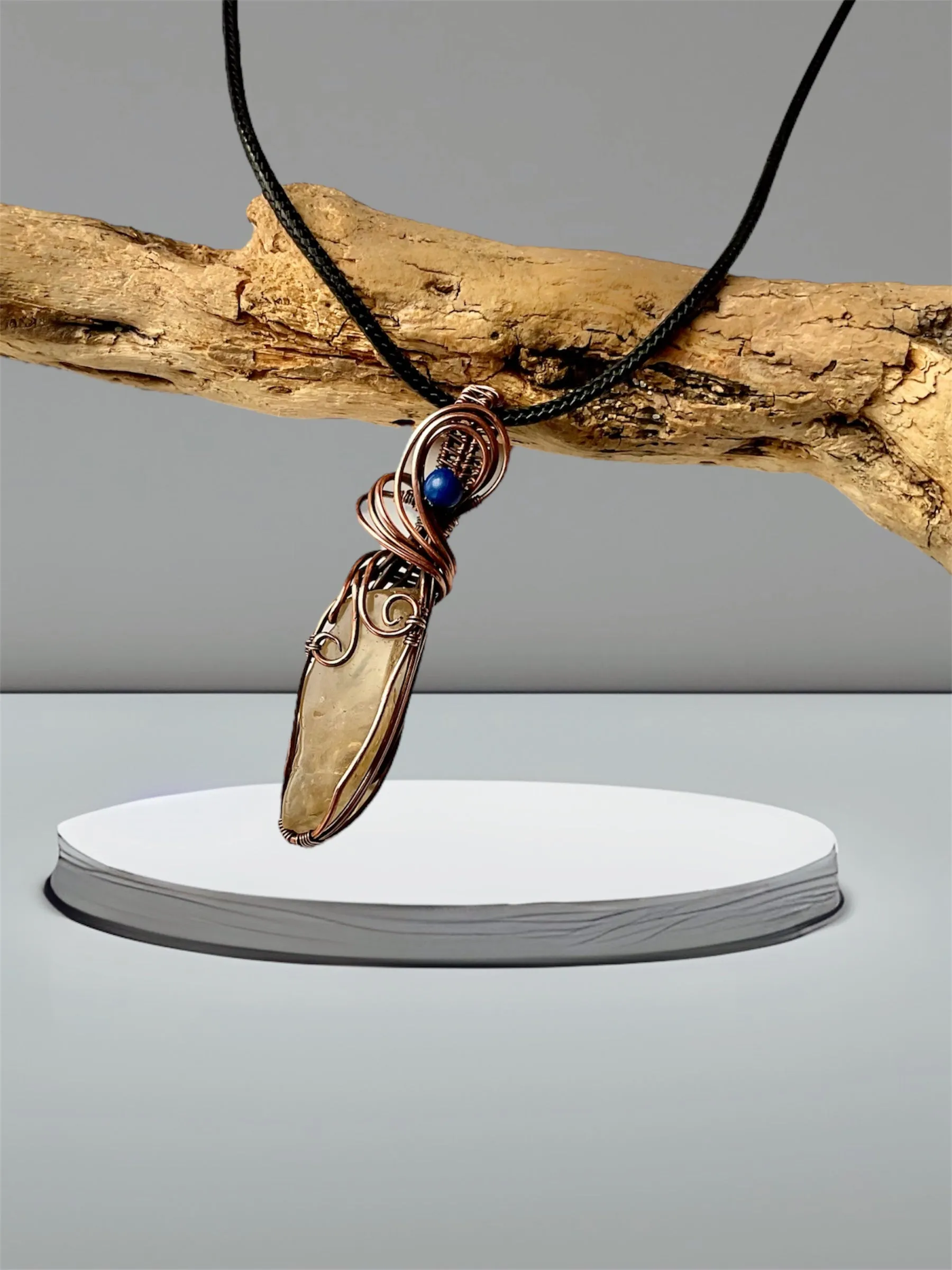 Golden Topaz With Lapis Lazuli