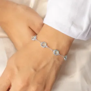 Graceful Touch Sky Blue Topaz Bracelet