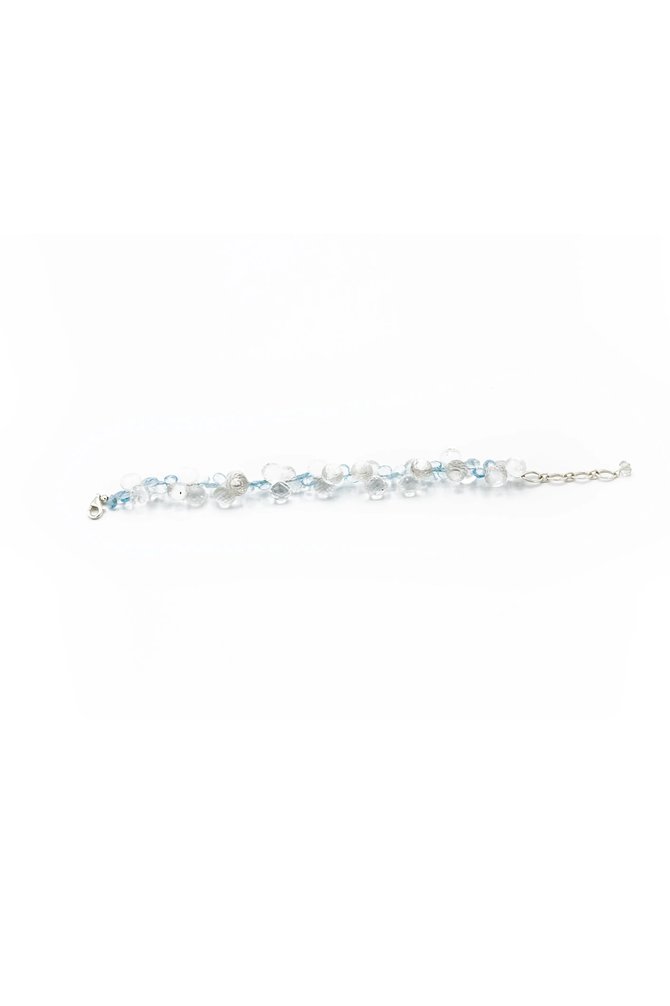 Himalayan Crystal & Blue Topaz Bracelet
