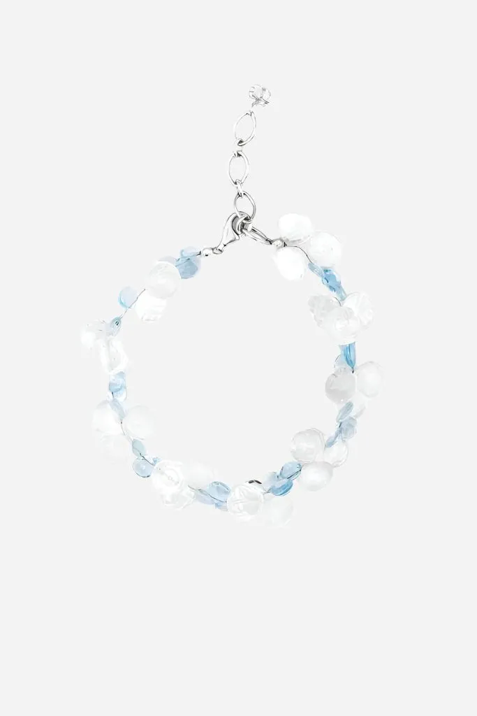 Himalayan Crystal & Blue Topaz Bracelet