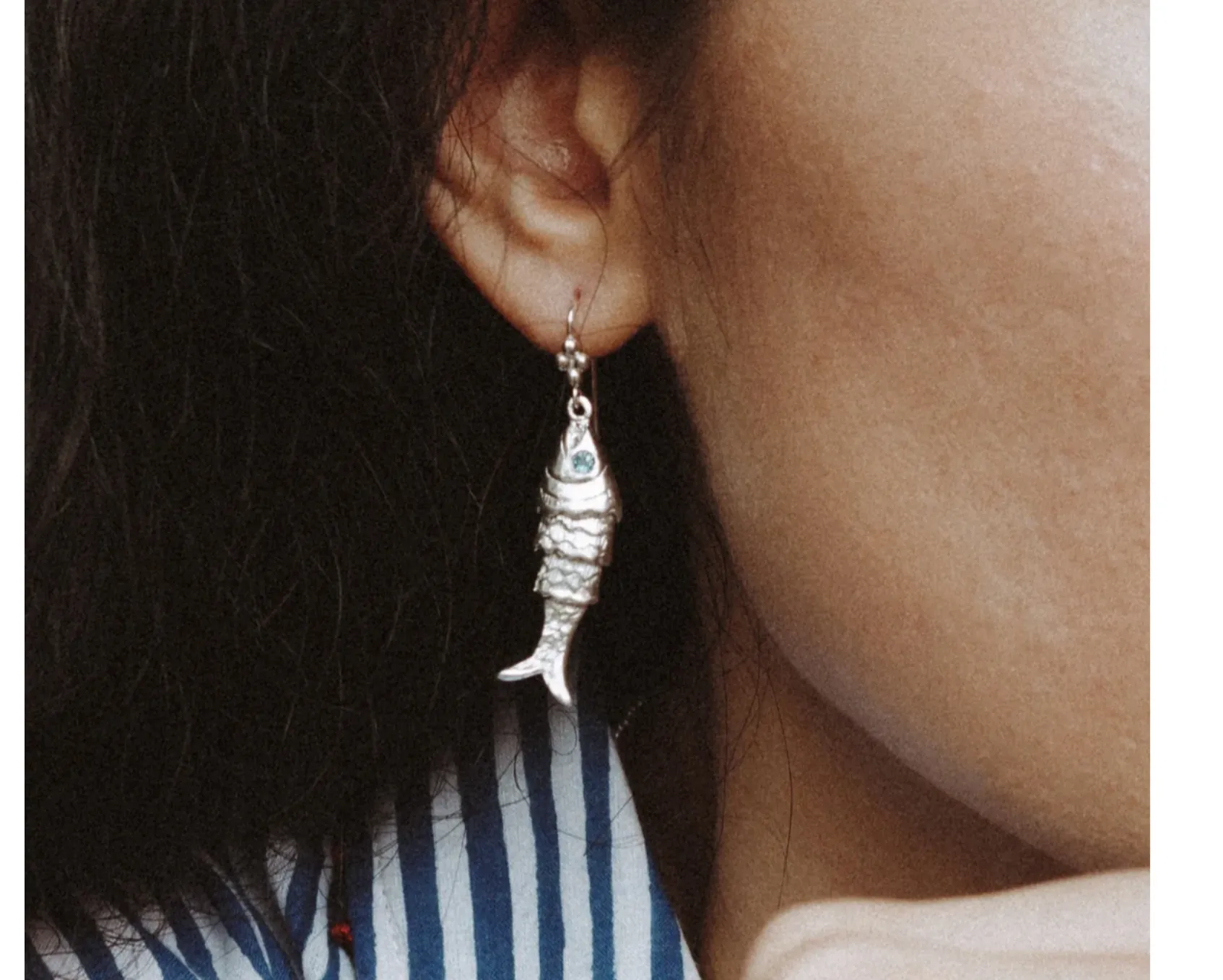 Koi Earrings - Blue Topaz