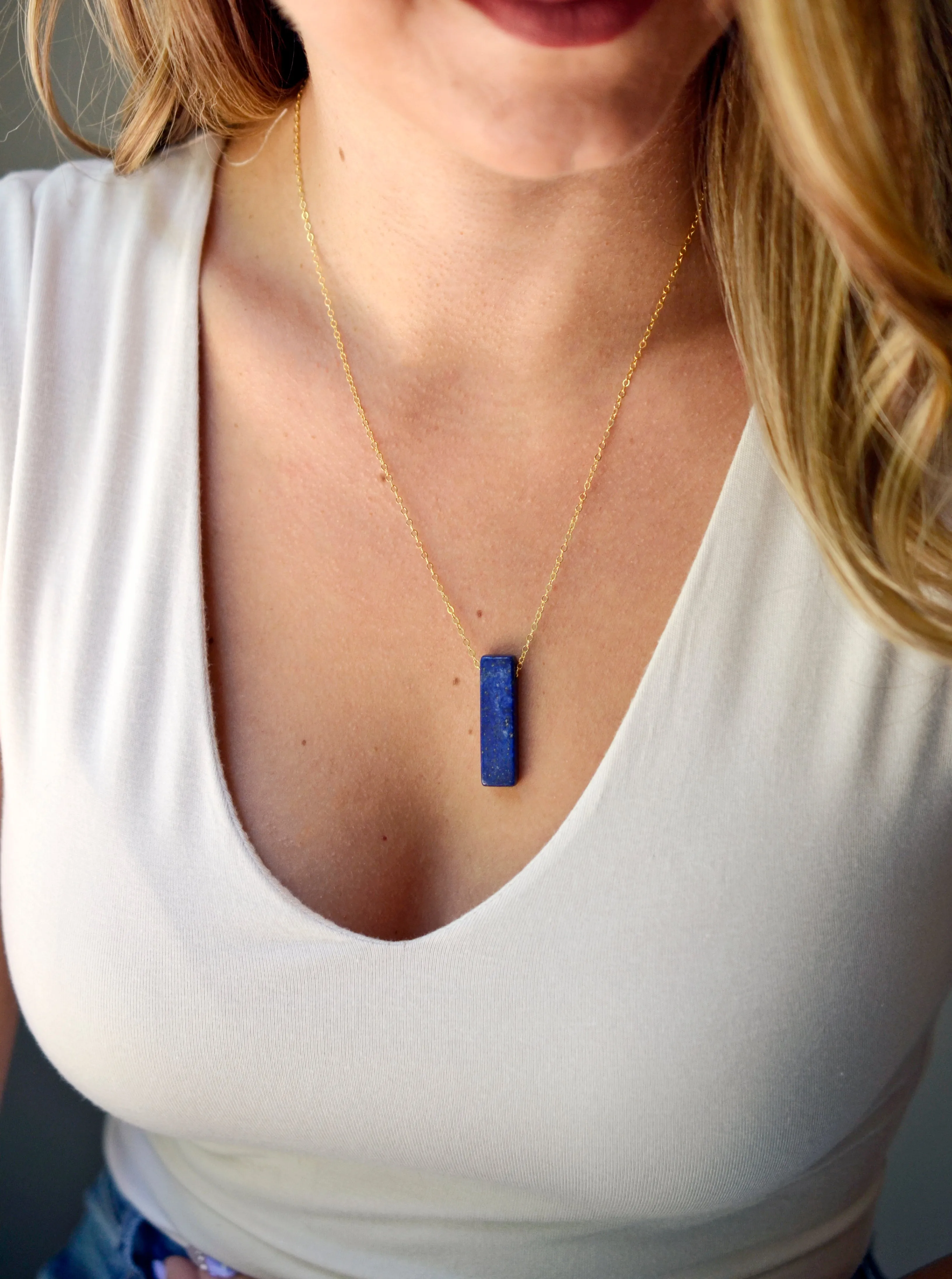 Lapis Lazuli Bar Pendant