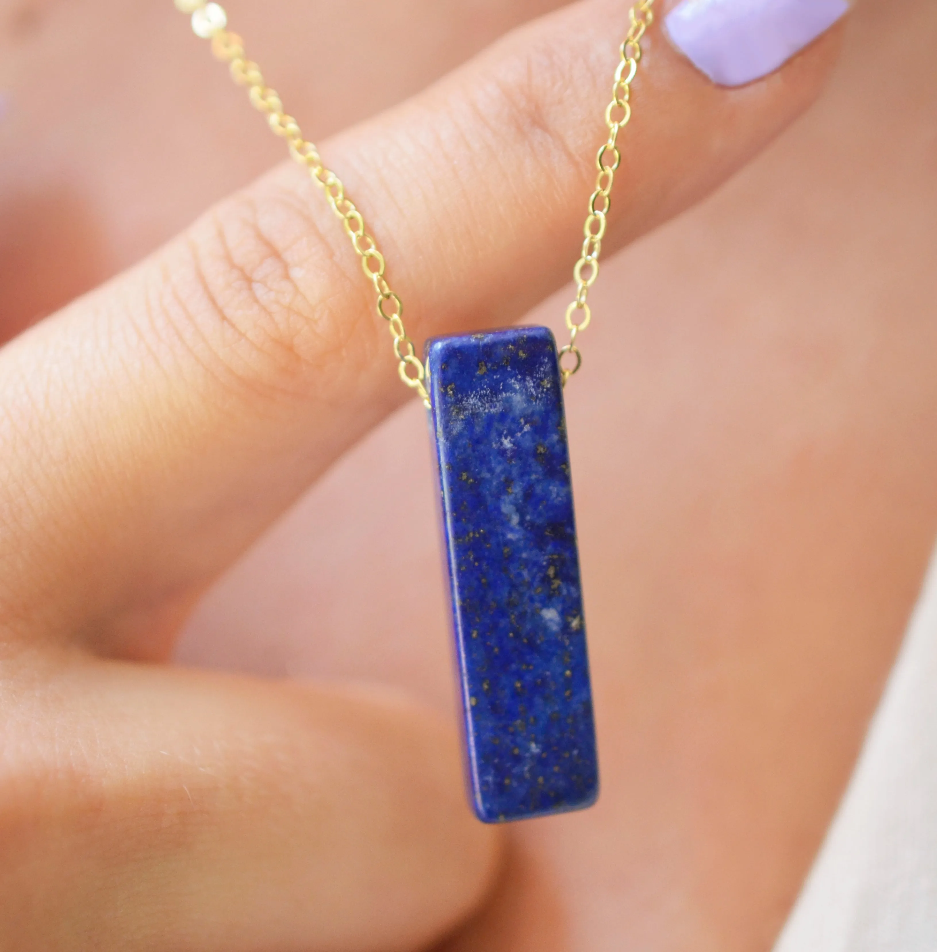 Lapis Lazuli Bar Pendant