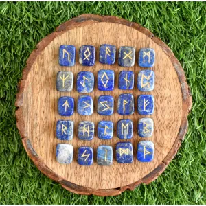 Lapis Lazuli Futhark Rune Set