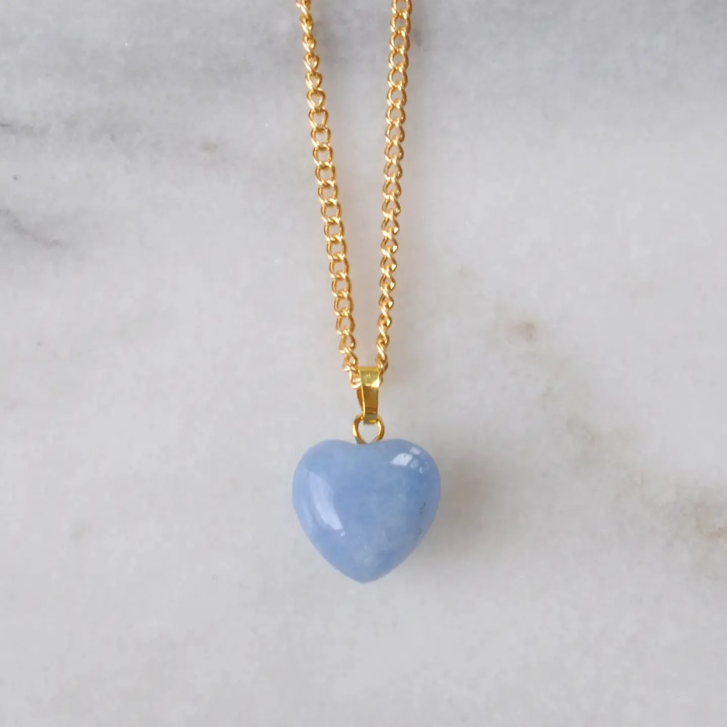 Libby & Smee Crystal Gemstone Heart Necklace