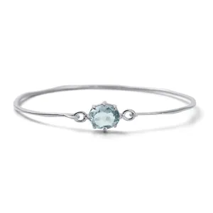 Marie Bangle, Blue Topaz, Silver