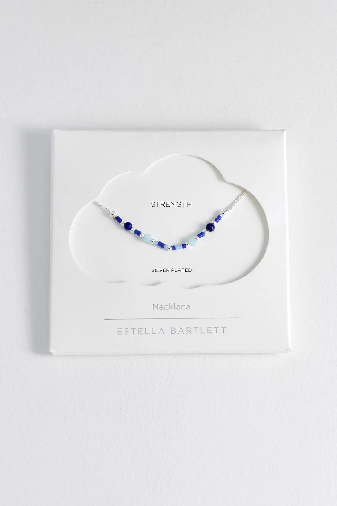 Mini Blue Beaded Chain Necklace