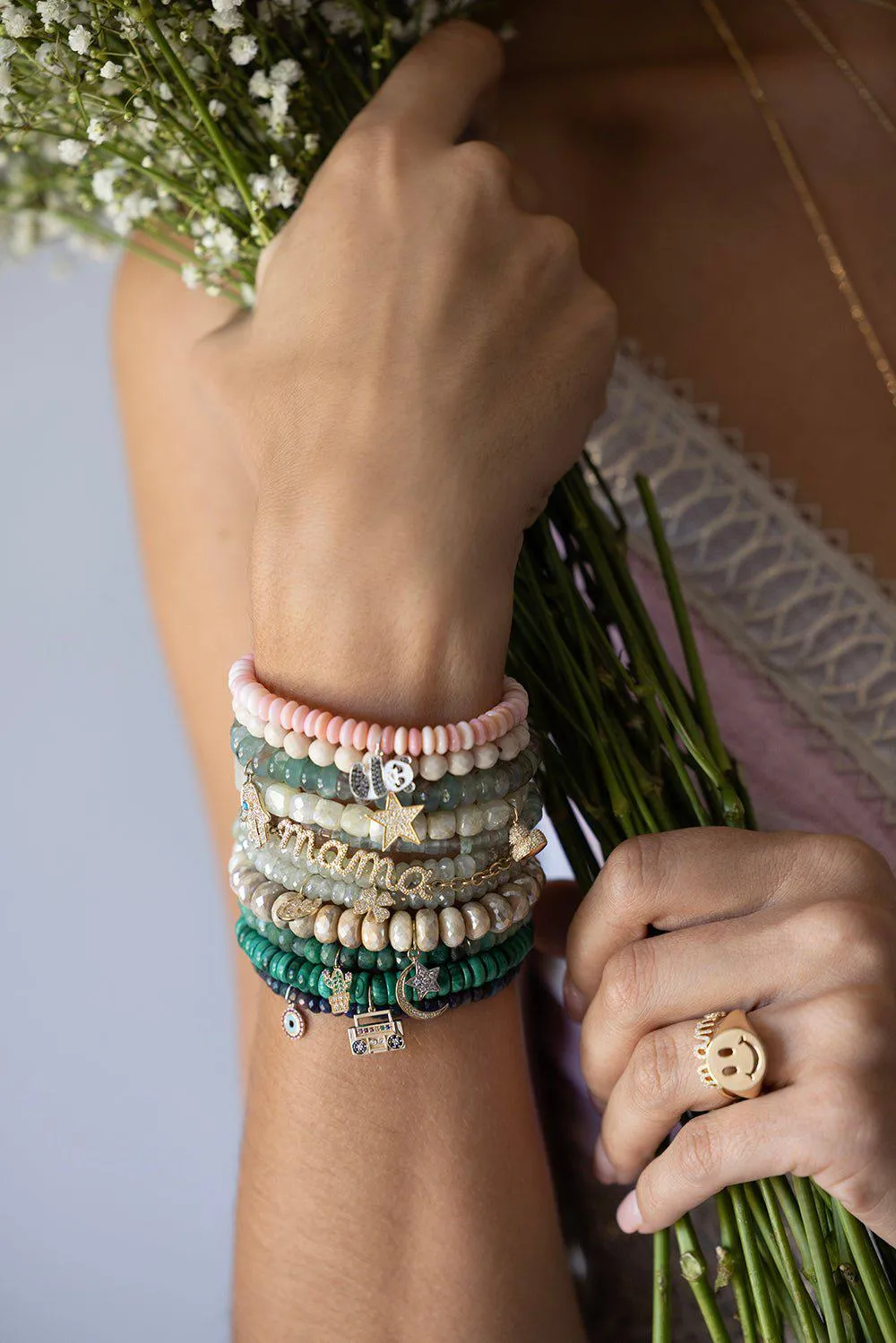 Moonstar Moonstone Charm Bracelet