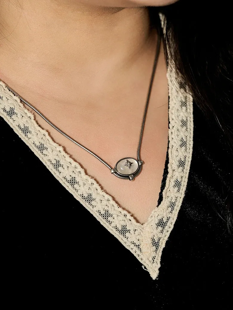 Moonstone Signature Charm Necklace