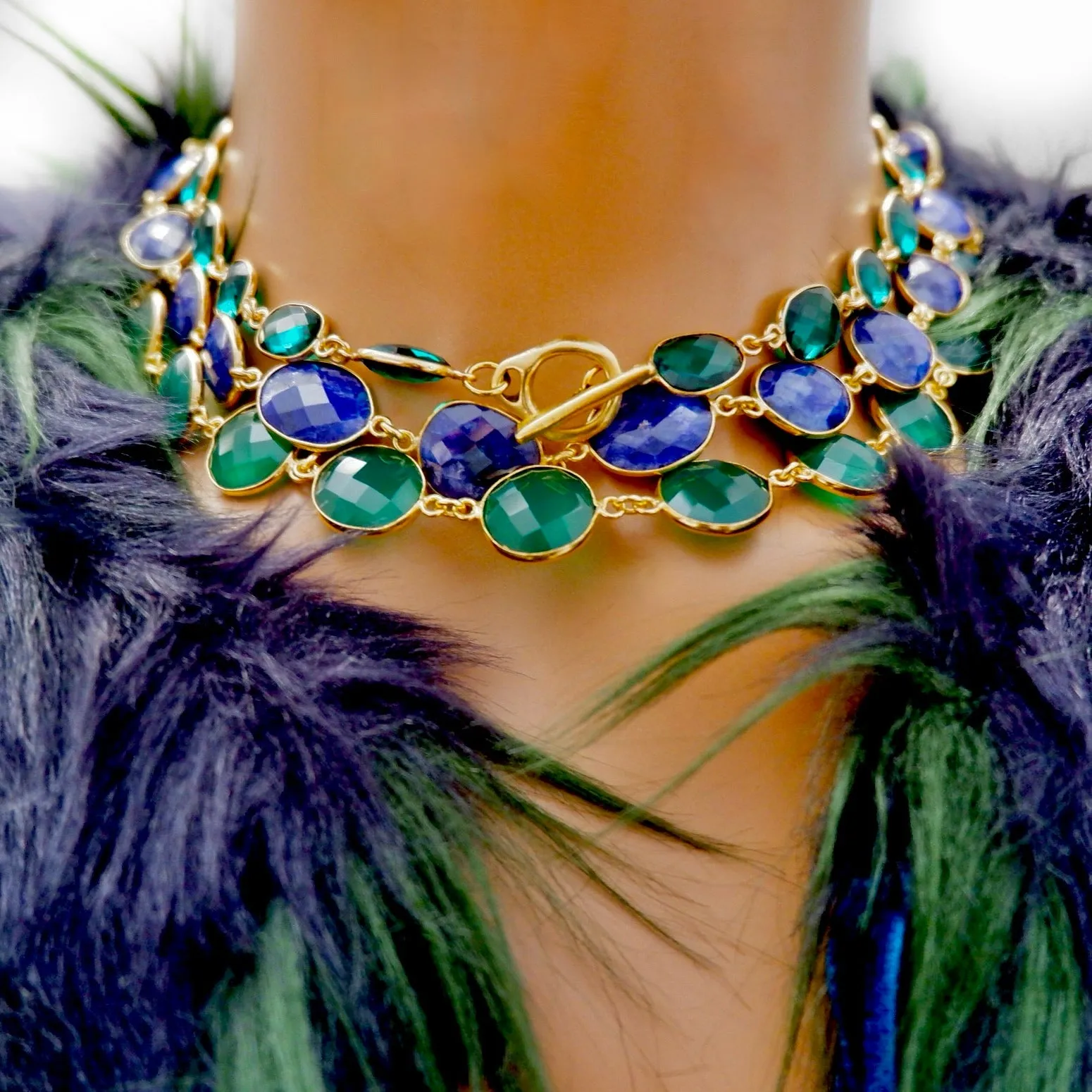 my simple lapis choker necklace