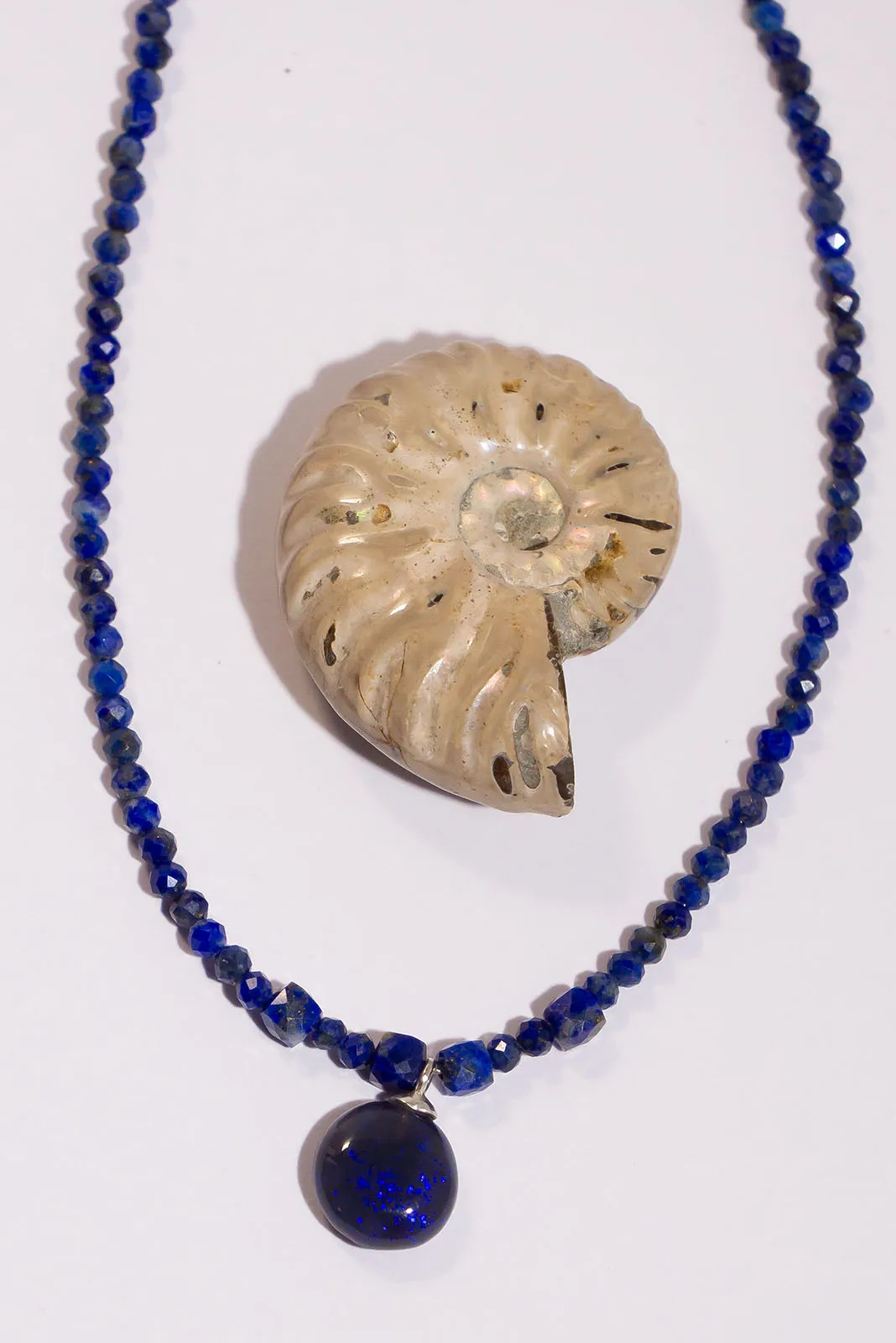 Necklace Australian Opal Lazuli Galaxy