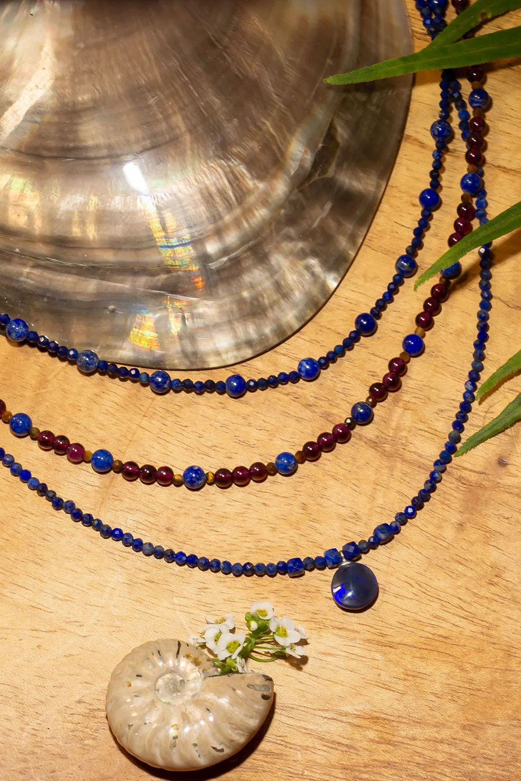 Necklace Australian Opal Lazuli Galaxy