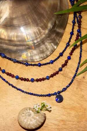 Necklace Australian Opal Lazuli Galaxy