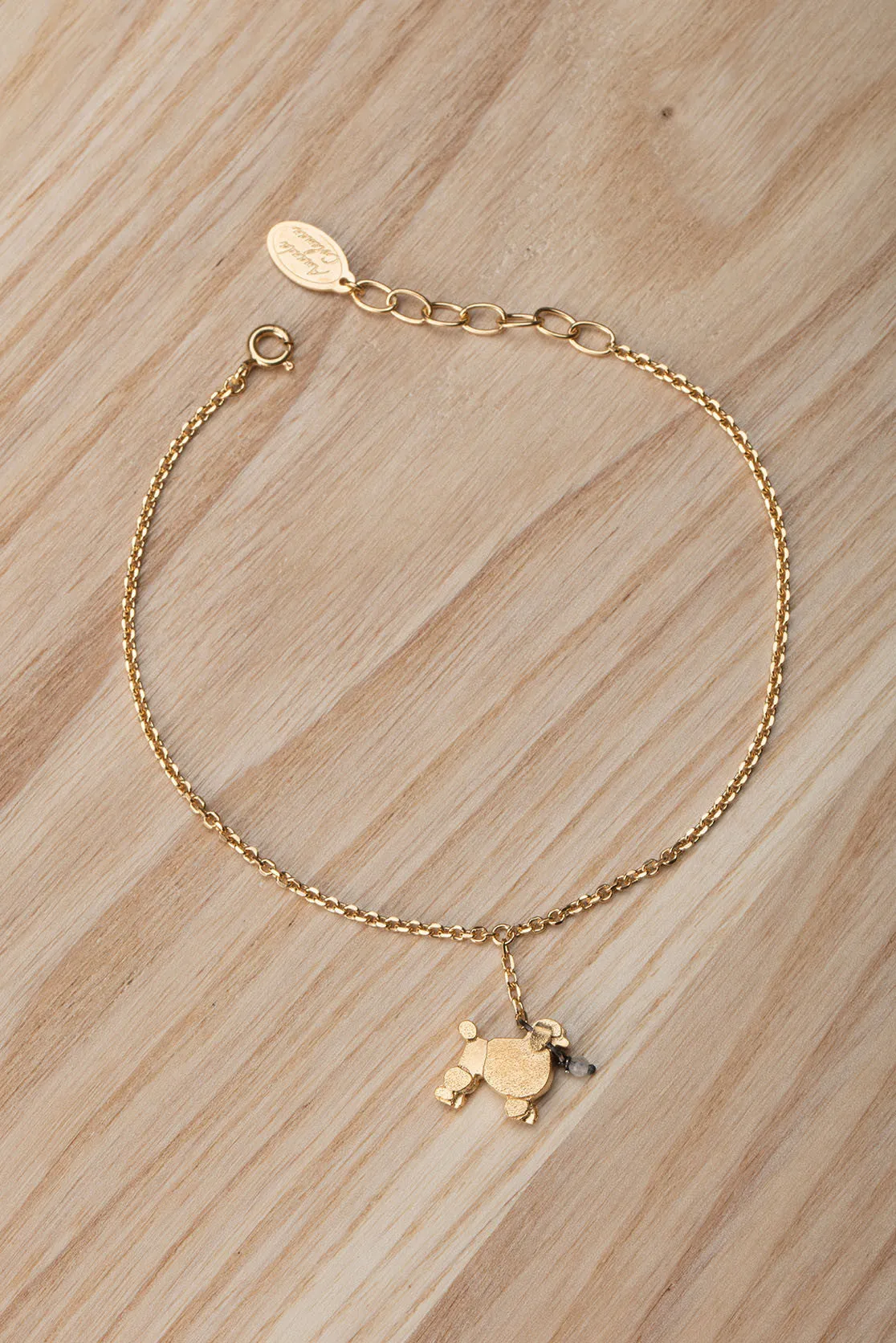 Poodle On A Lead Bracelet