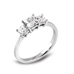 Princess cut trilogy ring 0.46ct - 2.00ct
