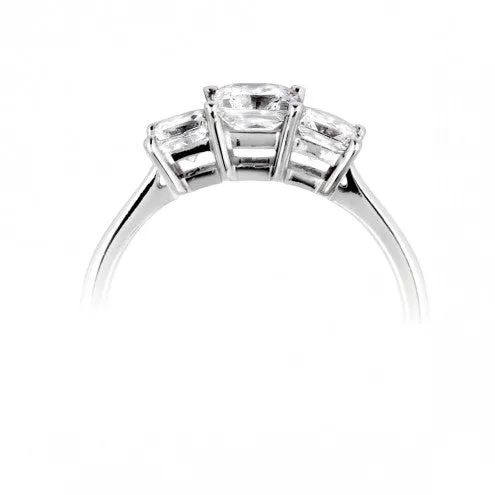 Princess cut trilogy ring 0.46ct - 2.00ct