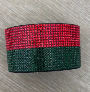 Red & Green Cuff Bracelet