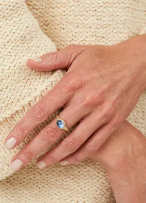 Rose Cut Moonstone Ring