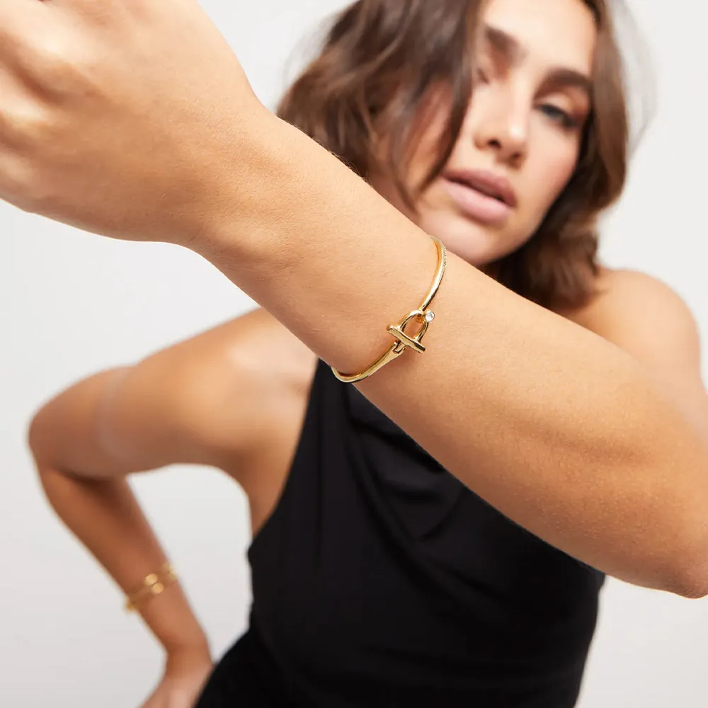 SER INDOMABLE BAR BRACELET GOLD WITH TOPAZ