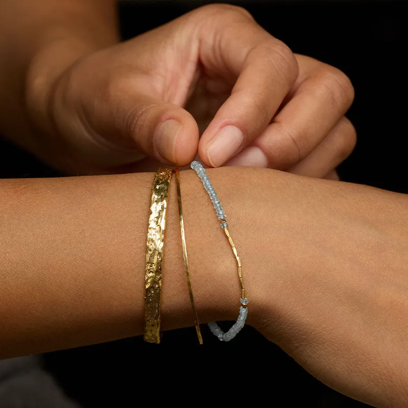 Sierra Bracelet, Blue Topaz, Gold